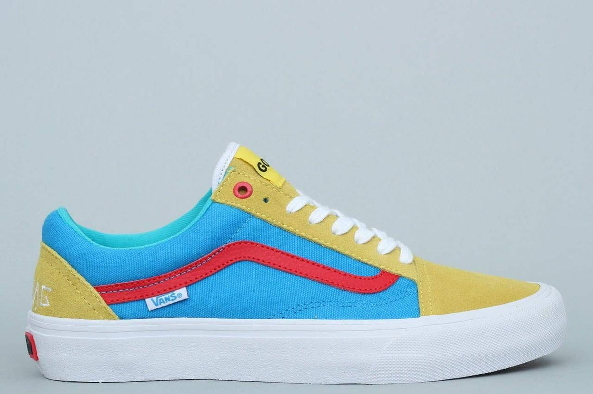 tvilling massefylde alene Vans Old Skool Pro Shoes Golf Wang Yellow / Blue / Red – Slam City Skates