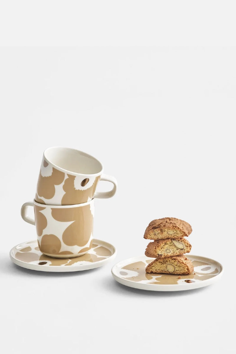 Marimekko Oiva Unikko astiasetti - beige – INCH