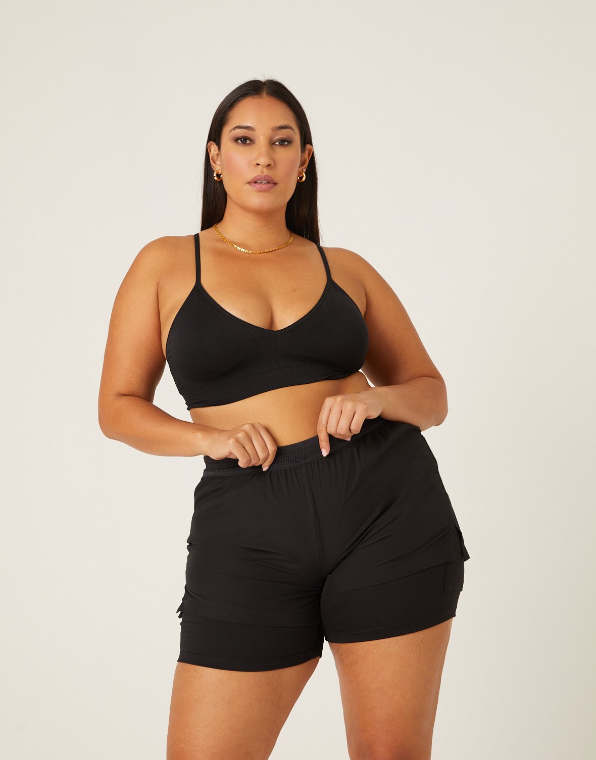 plus size track shorts