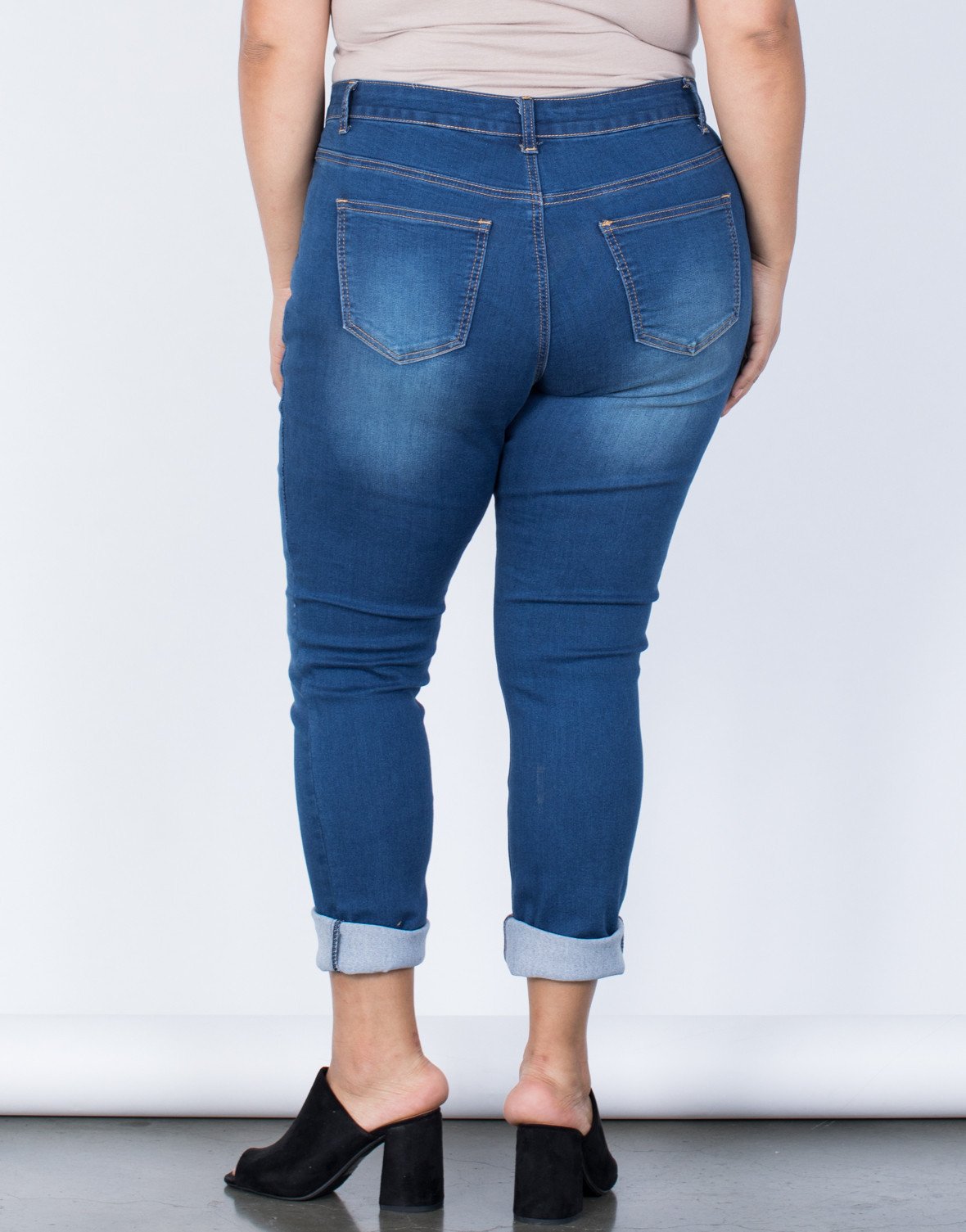 plus size blue jeans