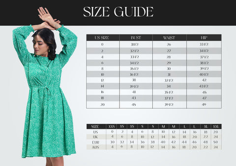 Dress Shops In Colombo | Size Guide | Avirate Fashion – Avirate Sri Lanka
