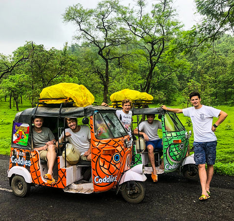Team Coddies Fish Flops Rickshaw Run through India