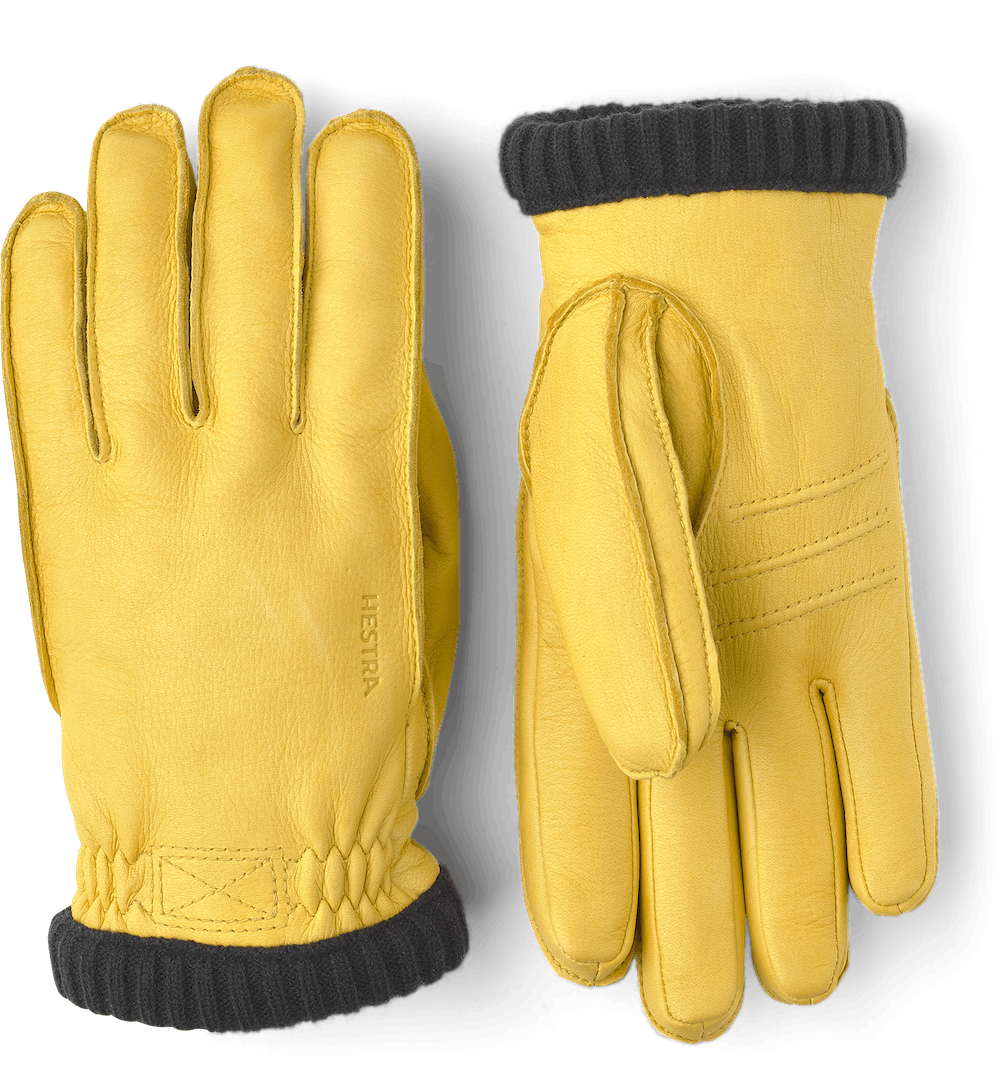 Hestra Deerskin Primaloft Glove in Natural Yellow