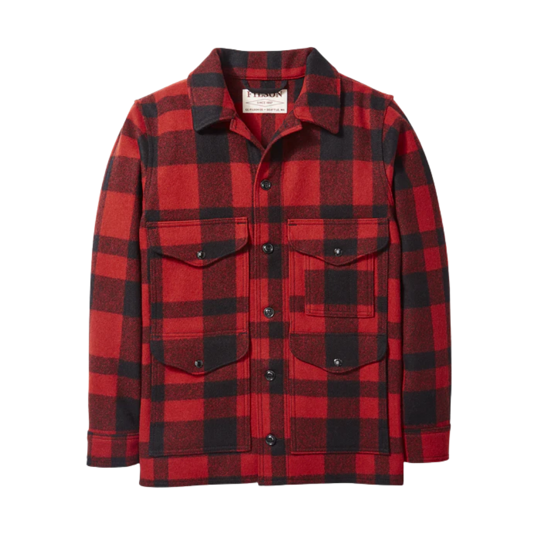 Filson Mackinaw Cruiser in Red/Black Plaid