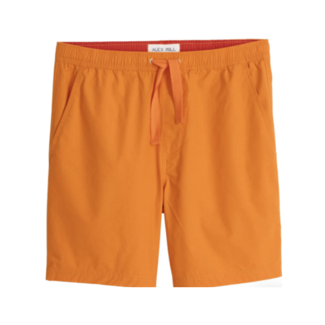 Alex Mill Saturday Short in Orange/Red