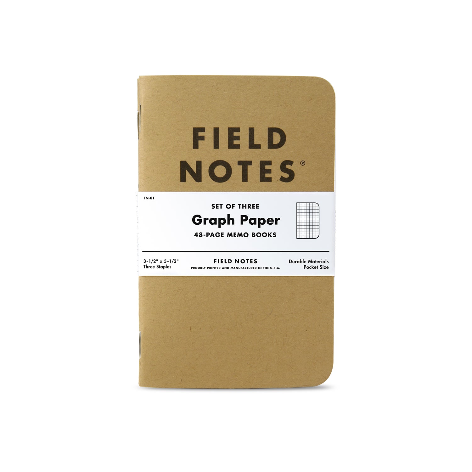 Field Notes Original Kraft 3-Pack - Graph