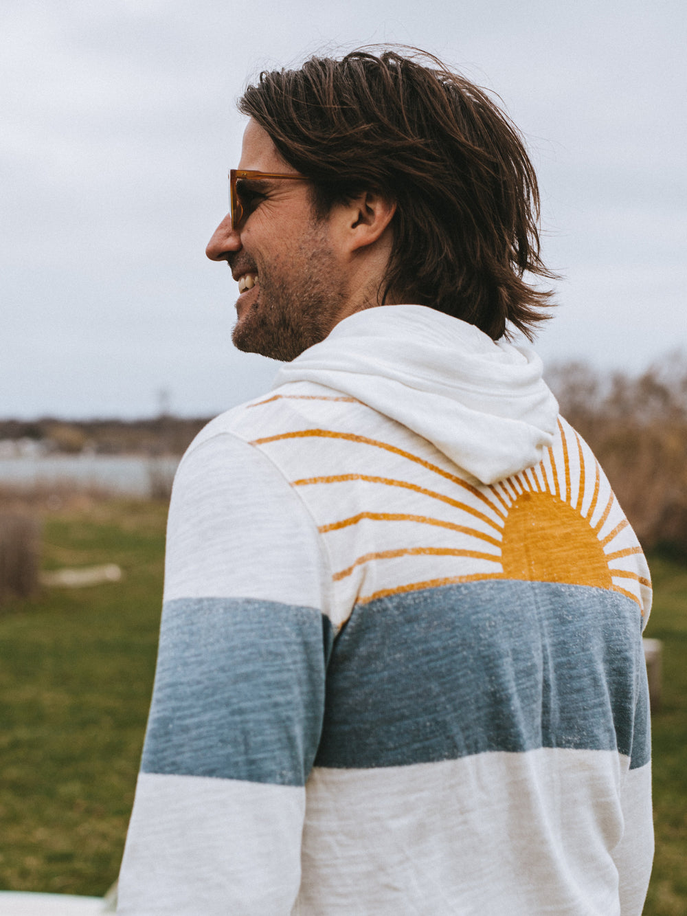 Faherty Sunray Hoodie in Ocean Sunrise