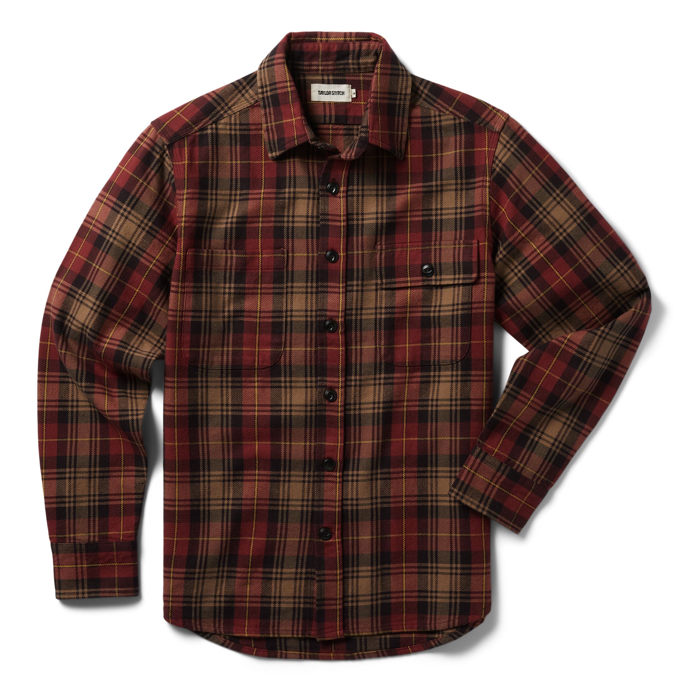 Taylor Stitch Moto Shirt in Cardinal Plaid