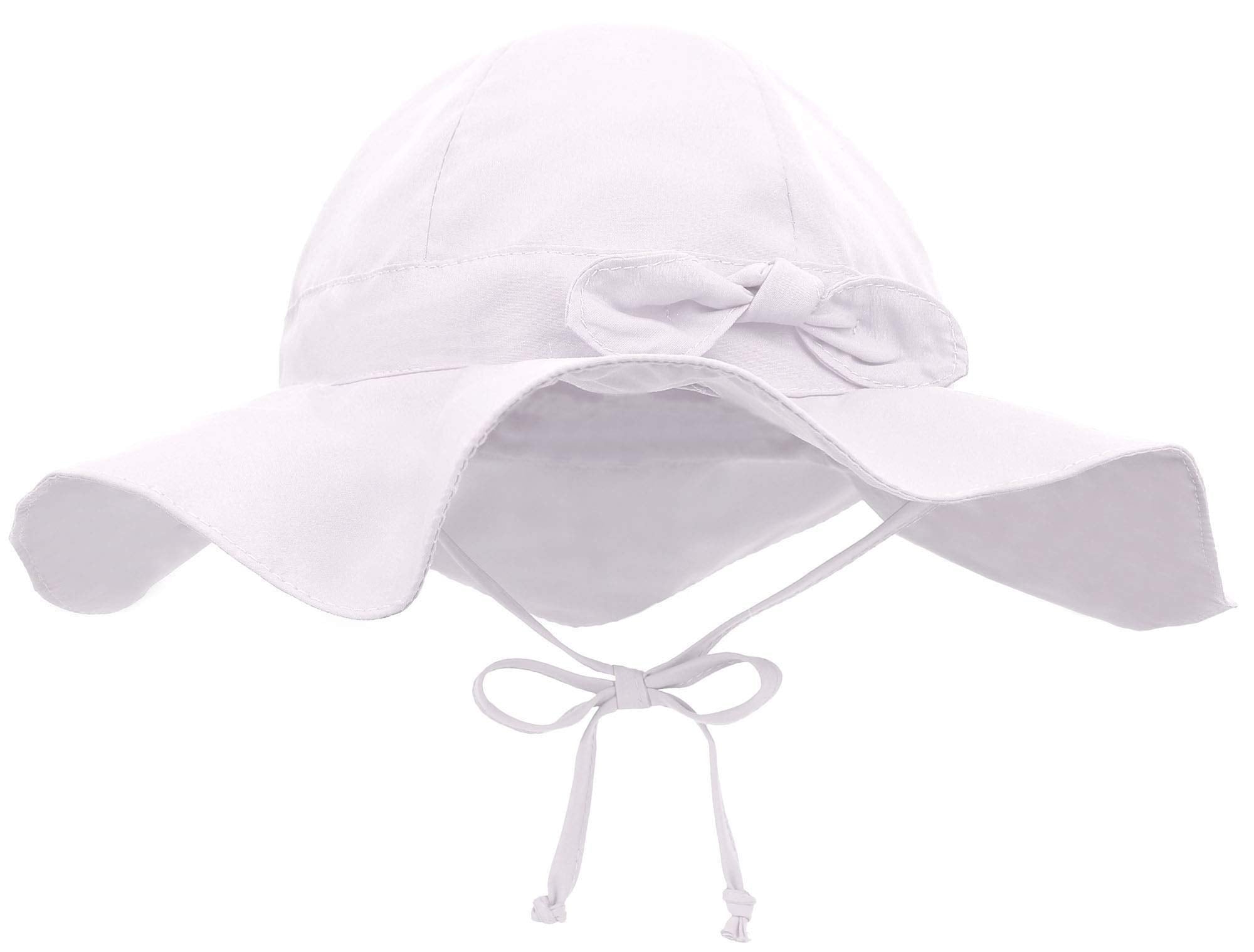 baby sun hat white