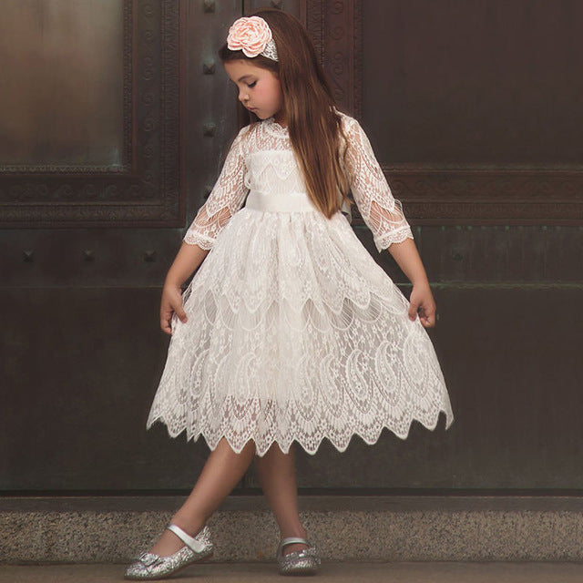 white dress for kid girl