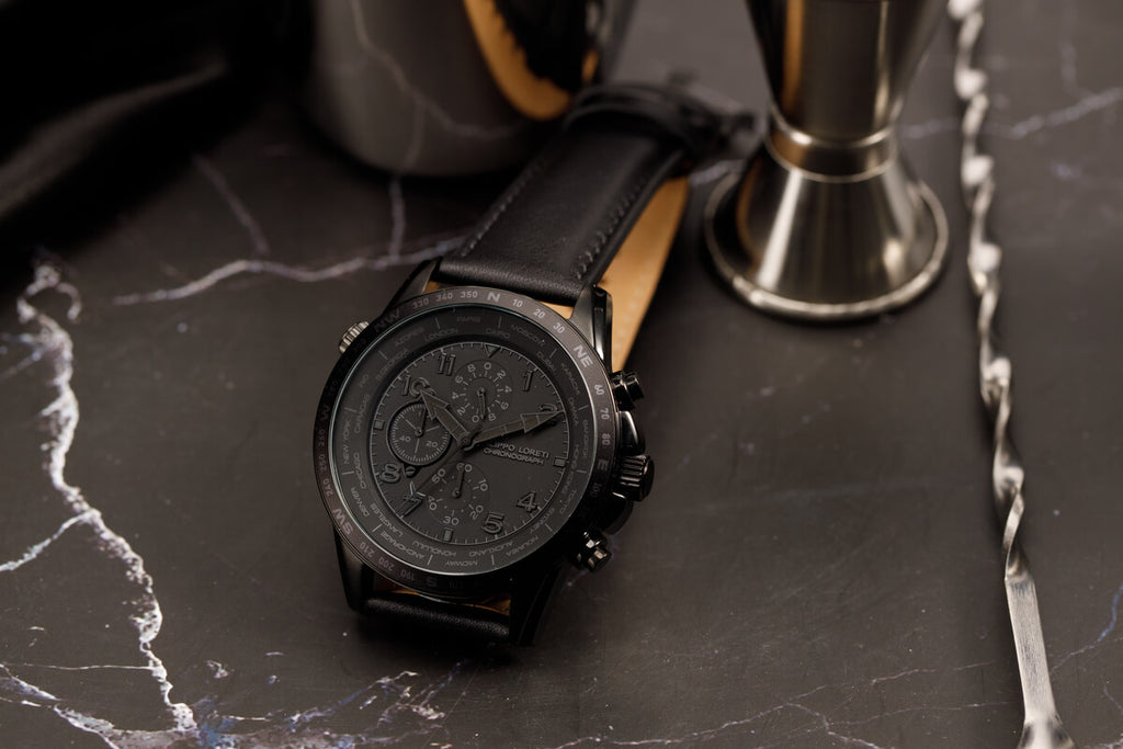 Filippo Loreti Oscura All Black 45mm Leather