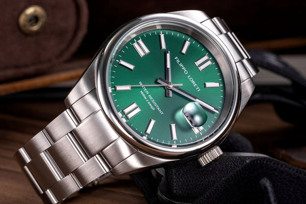 ATTACHE AUTOMATIC STEEL GREEN