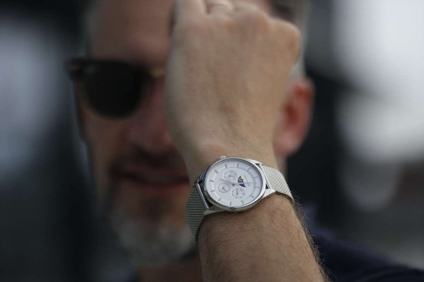 Venice Moonphase Silver Mesh