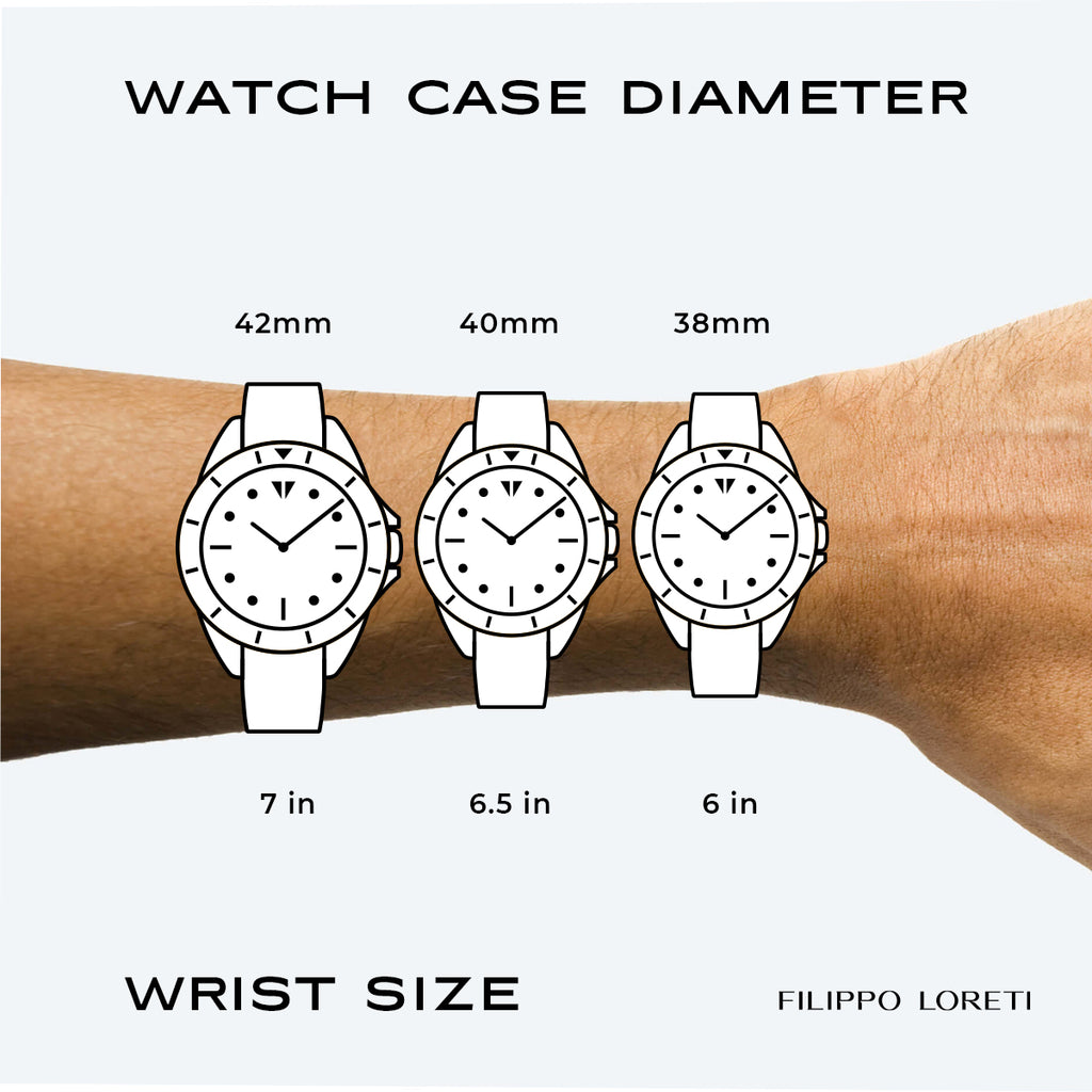 Watch sizes on wrist