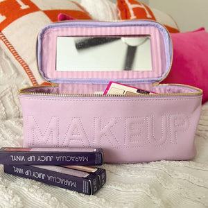 Leather Makeup Bag - What A Girl Wants LI