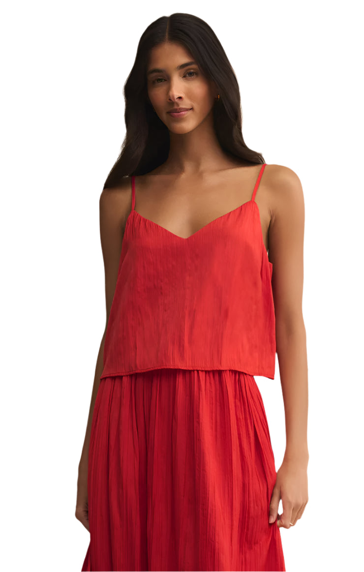 Fiore Crinkle Satin Tank-FINAL SALE