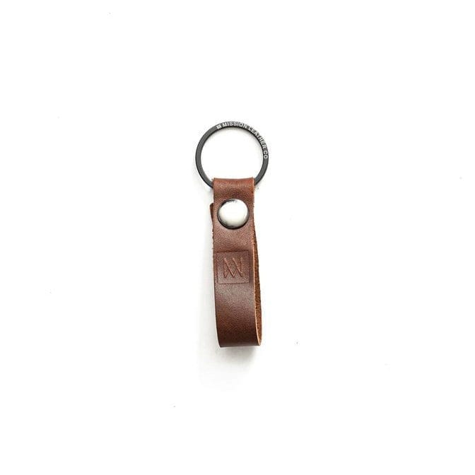 Appalachian - Tactical Lever Clip - Natural Leather Key Chain Black