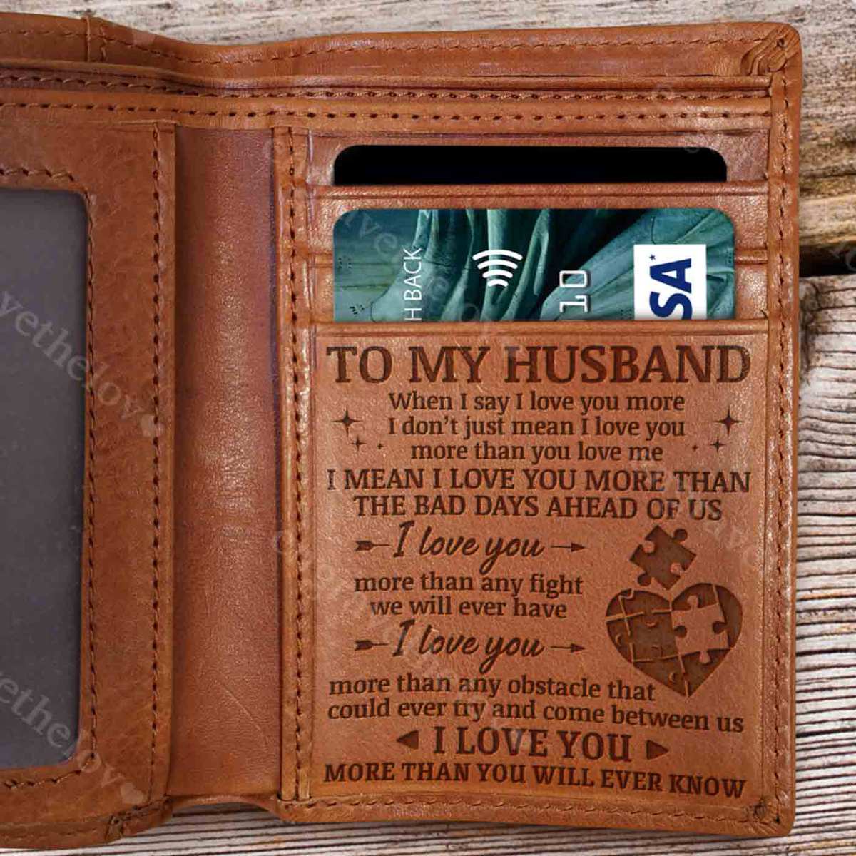 Between Us Wallet Engrave The Love