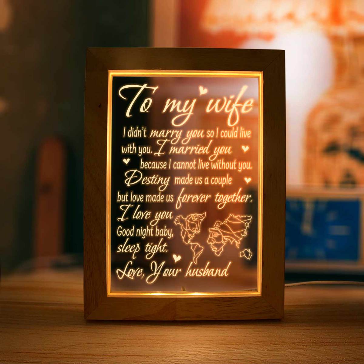 Good Night Baby - Led Frame - Engrave The Love