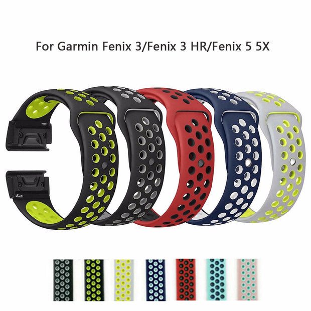 26mm 22mm Soft Silicone Band For Garmin 