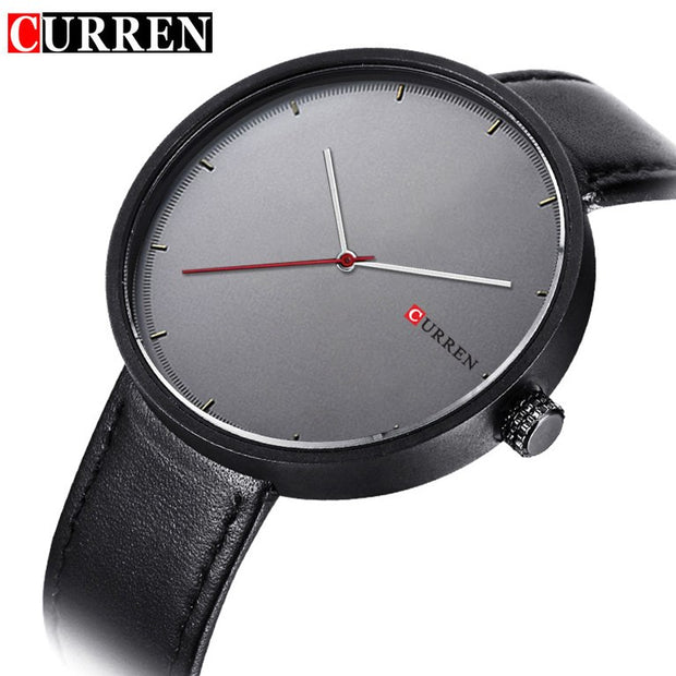 mens simple leather watch