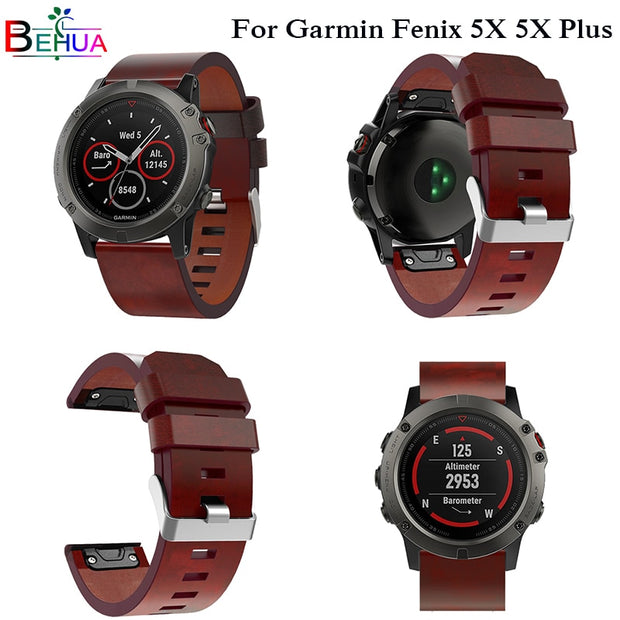 garmin leather watch strap