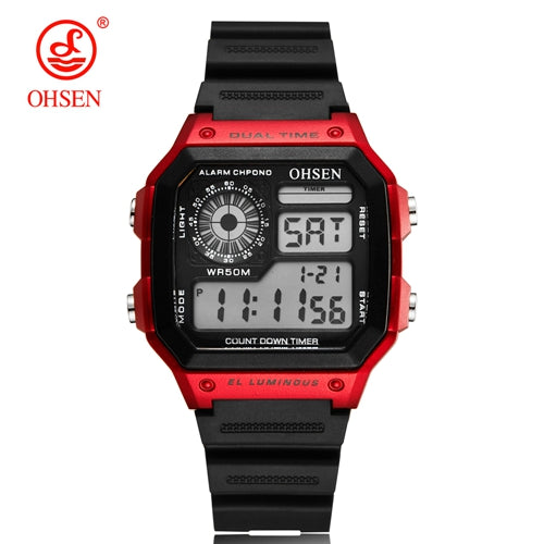 red lcd watch