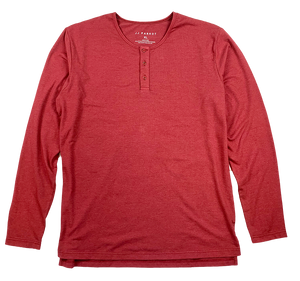 red henley long sleeve