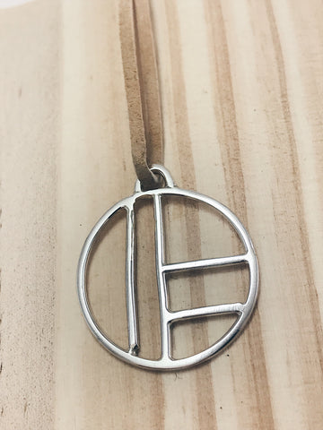 sterling silver geo necklace