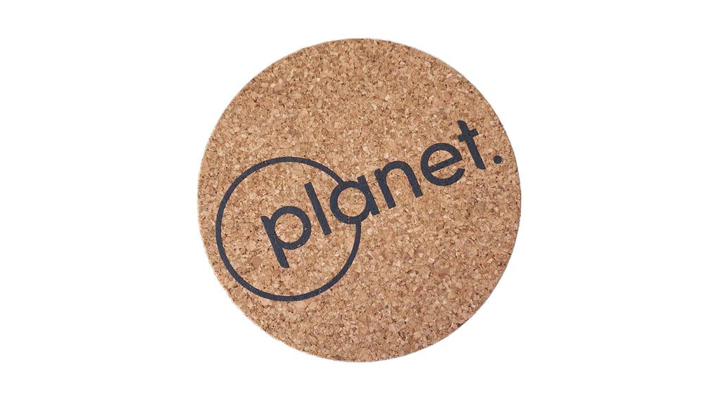 Sustainably sourced cork coaster with client branding