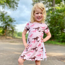 Load image into Gallery viewer, Pink Running Horse Dress