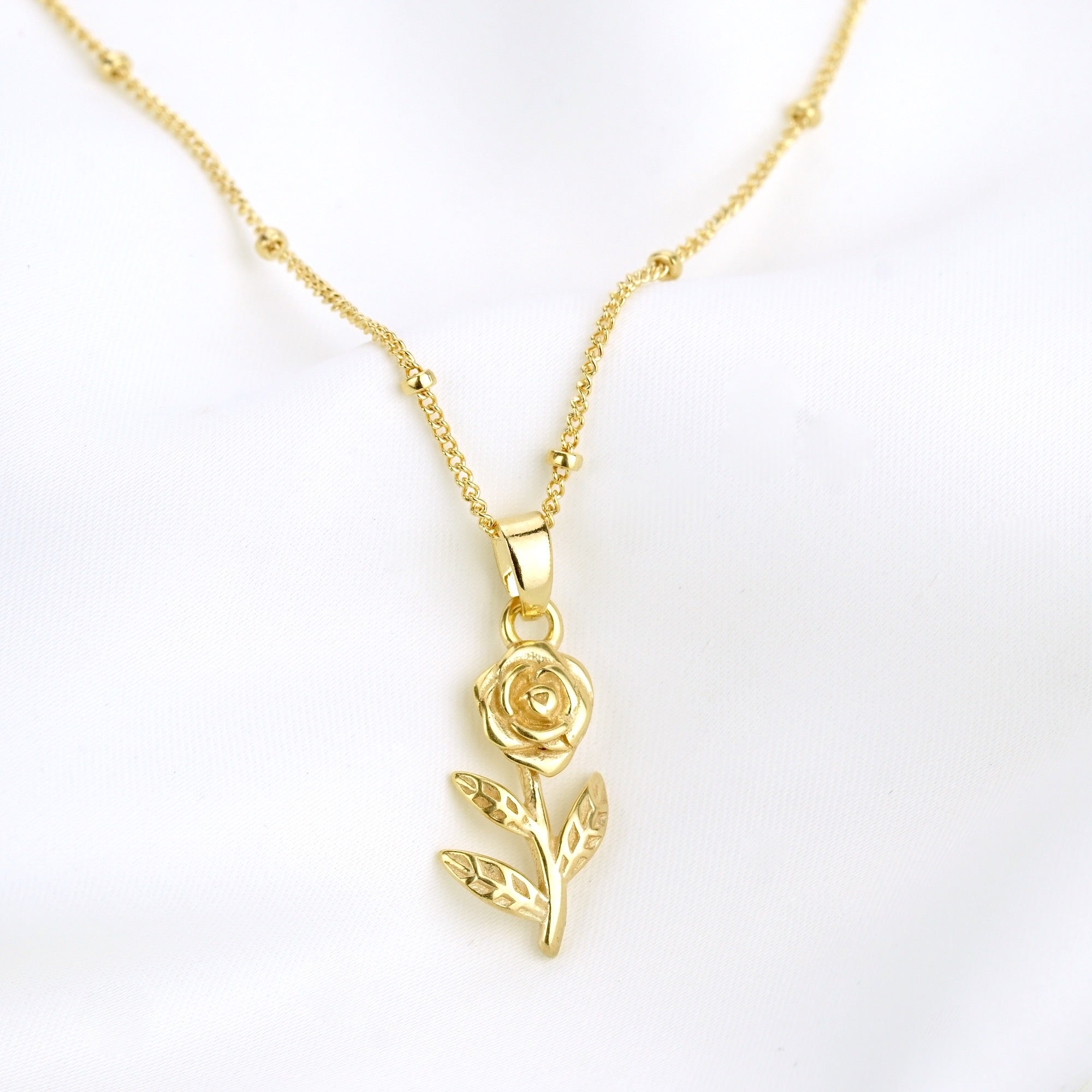 Golden Rose Necklace - Primrose Jewellery