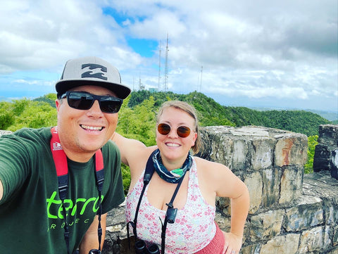 DLP & JFO taking a selfie at the top of the Tower in Maricao, PR