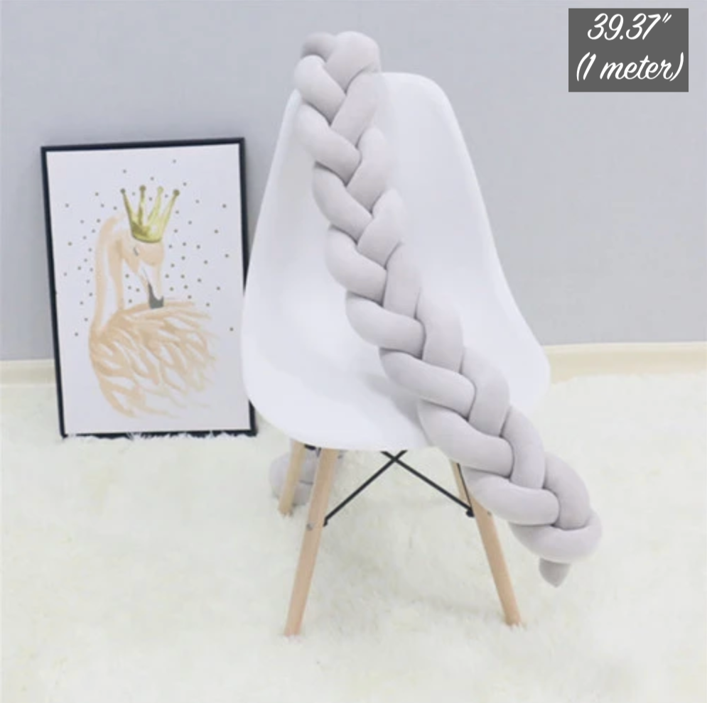 Plush Braided Safety Child Bed Baby Crib Bumper Ooila