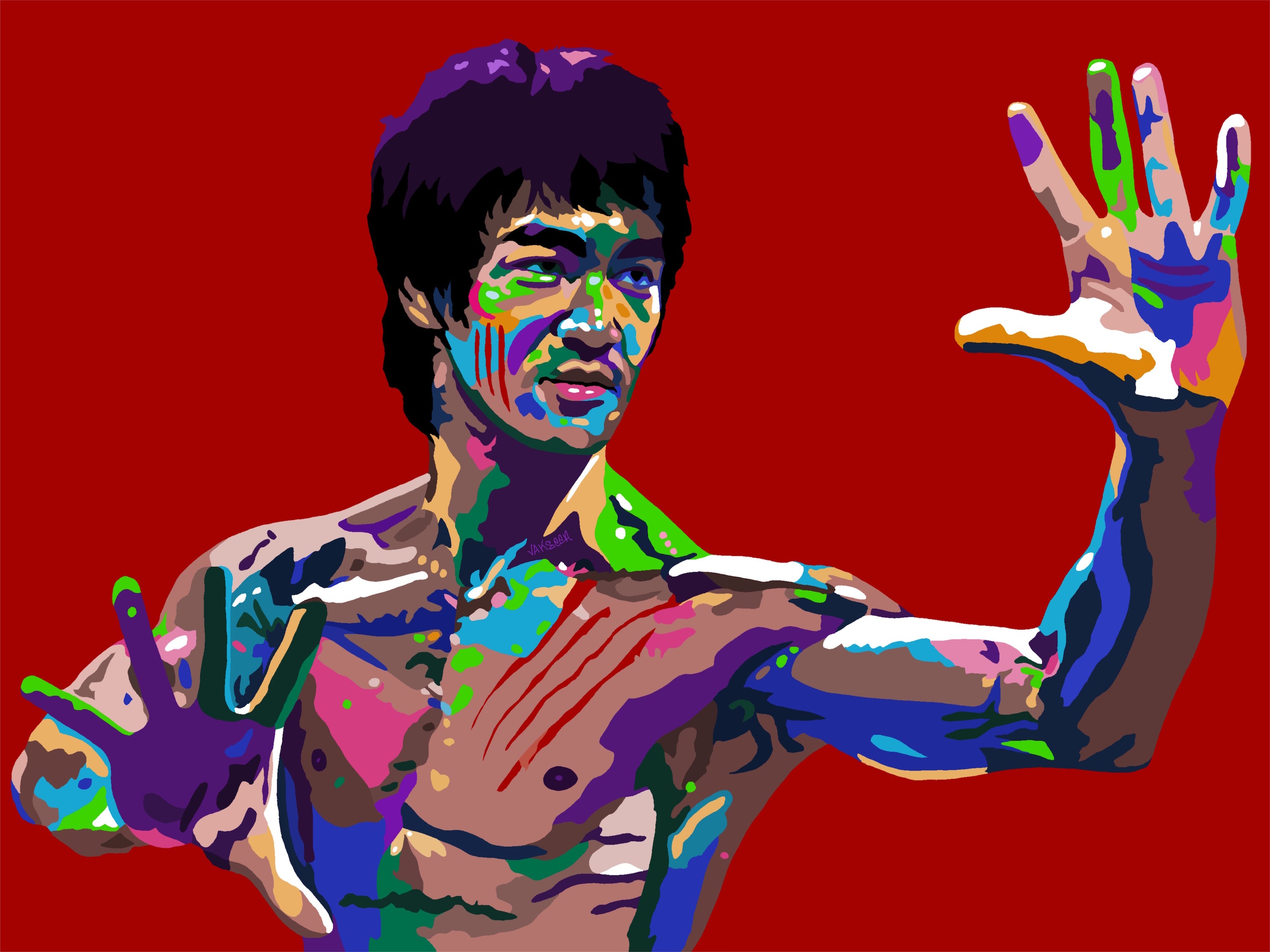 The Dragon - Bruce Lee Portrait Art - Limited Edition Giclee Art Print ...