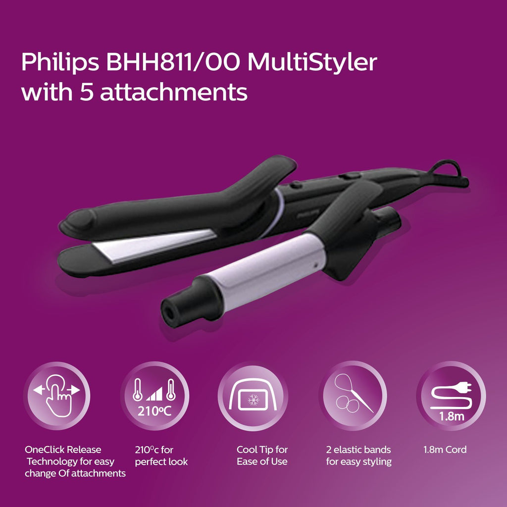 Philips Hair Straightener BHS52000 ThermoShield Technology to lower heat  damage Argan Oil Infused Plates