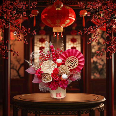 Lucky Bucket bouquets placed during Chinese New Year