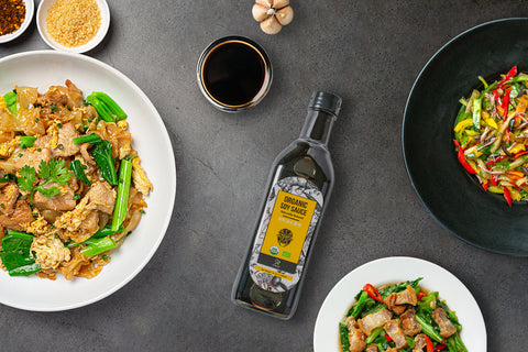 Stir-Fried Dishes using Soeos Organic Naturally Brewed Soy Sauce