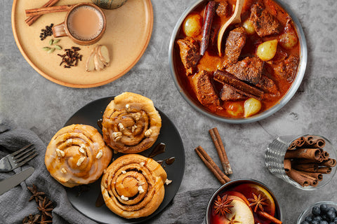 Dishes and Desserts with Soeos Cinnamon Spices