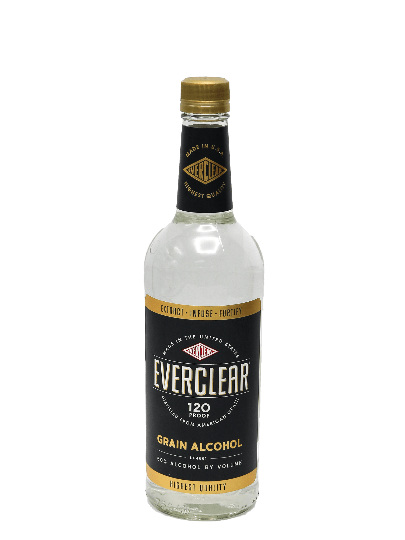 Everclear Grain Alcohol 120 Proof 750ml Bottle Barn