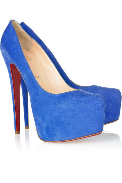 christian louboutin blue pumps