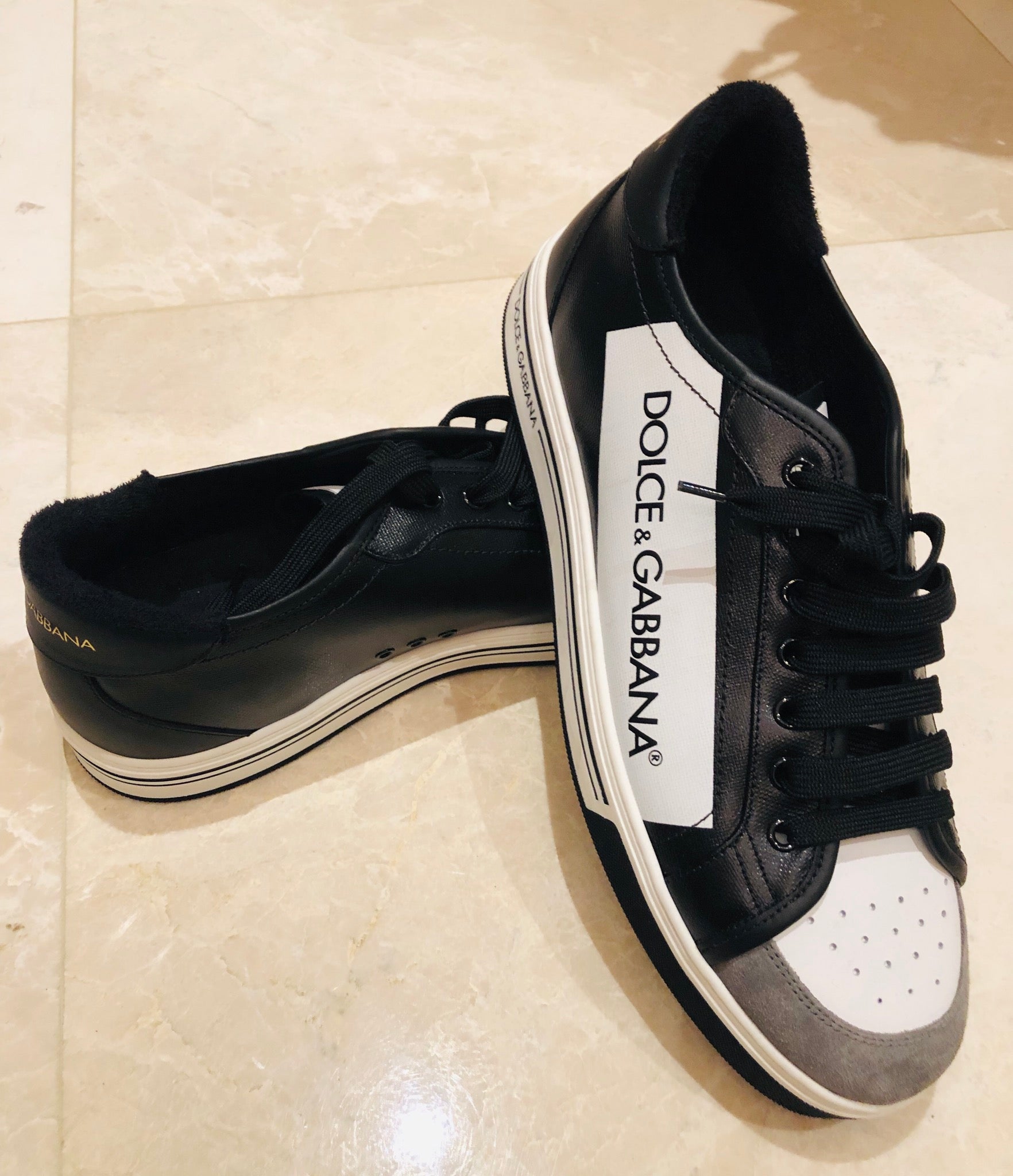 Dolce & Gabbana Roma Black Logo Sneakers Sz 11 – Wopsters Closet