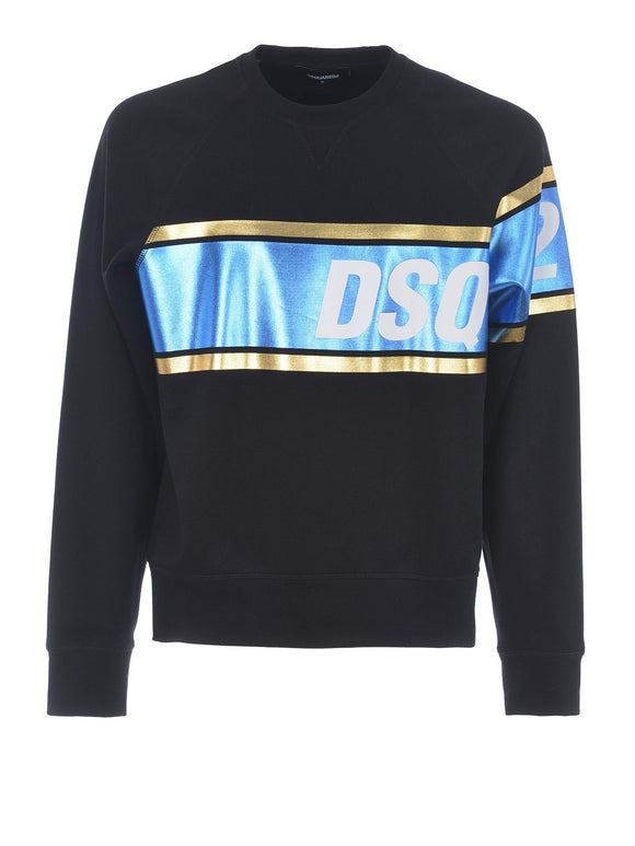 Dsquared2 Black Metallic SweatShirt Sz XL – Wopsters Closet