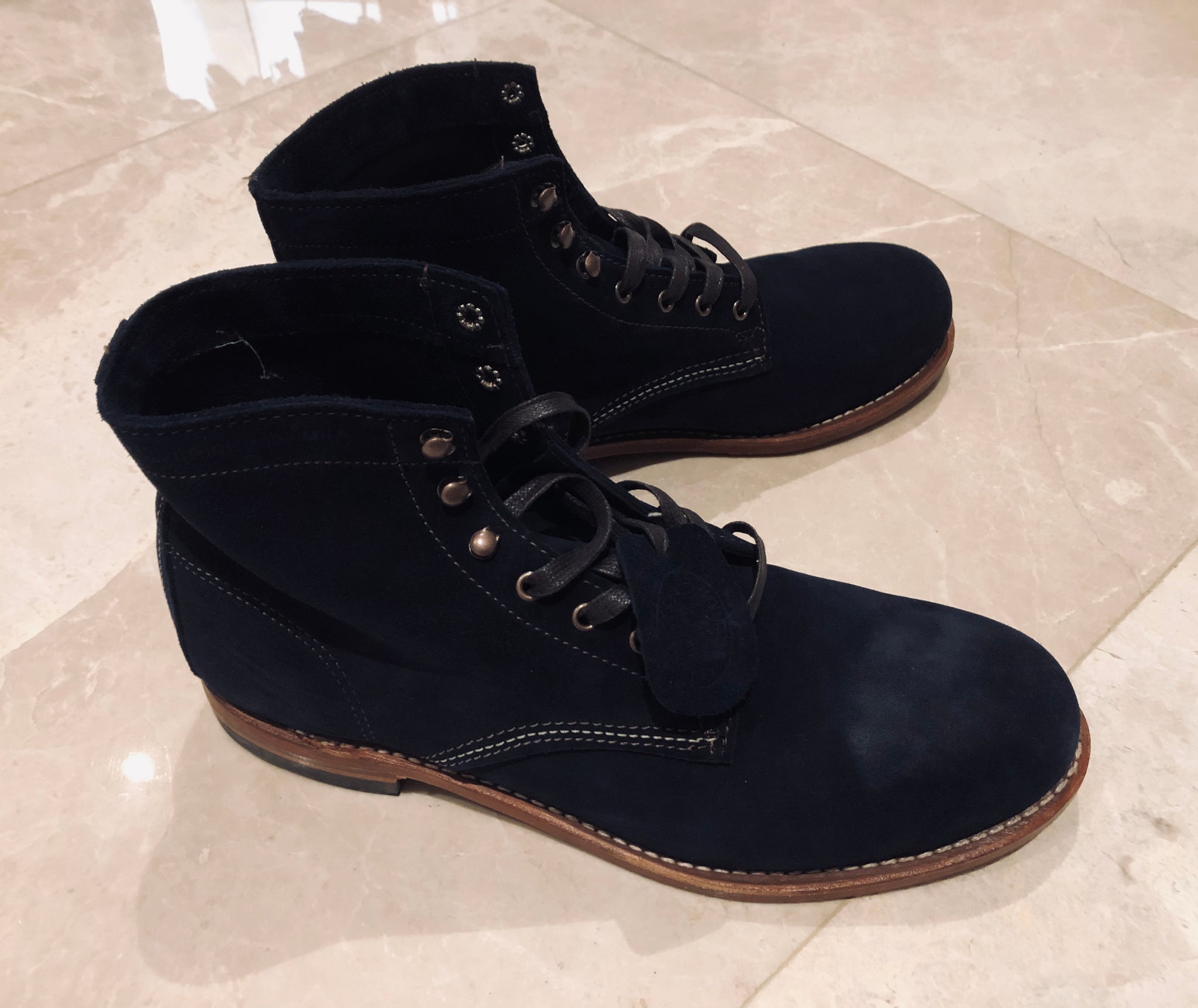 wolverine 1000 mile navy suede