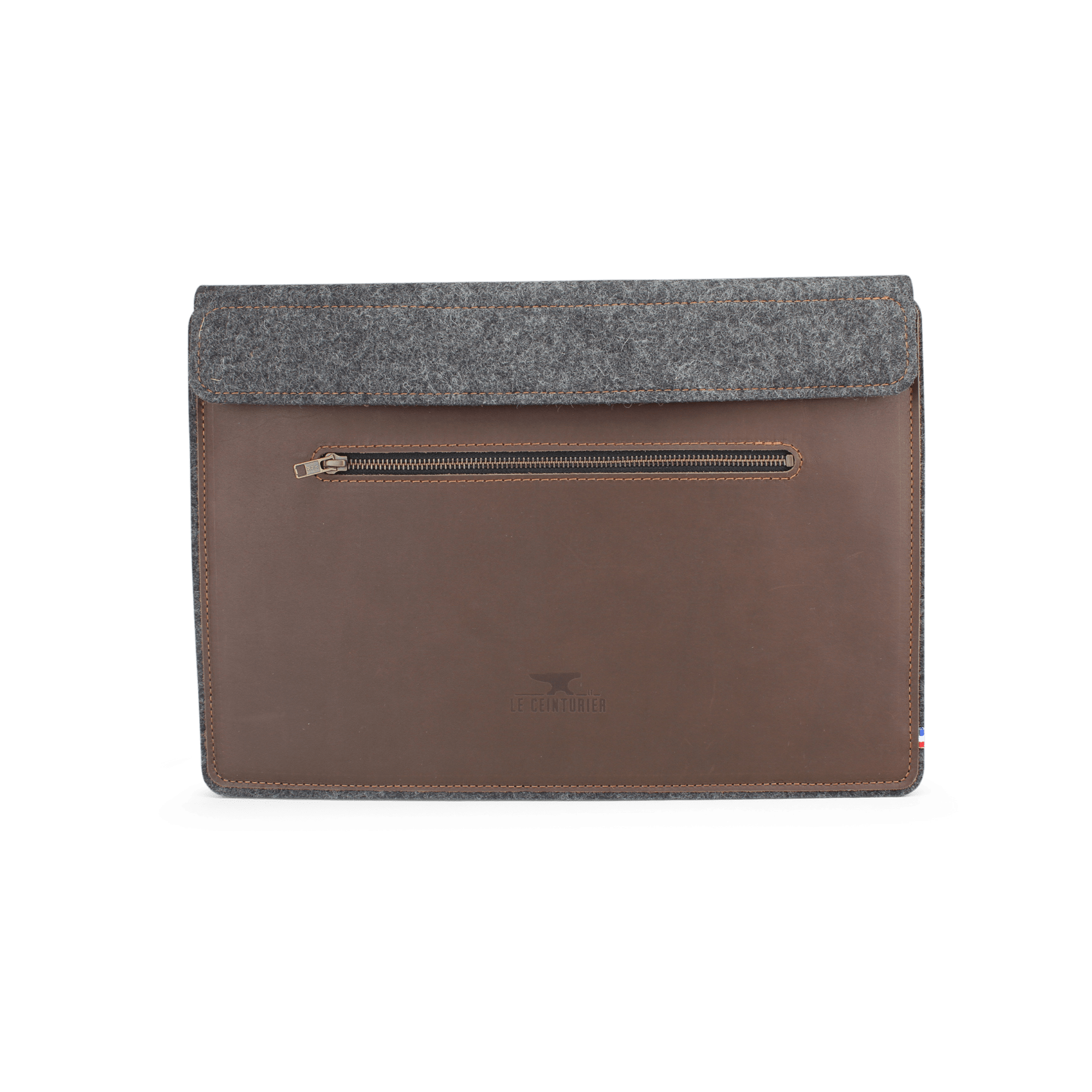 Pochette pour tablette cuir grainé - Made in France – Les Bonhommes