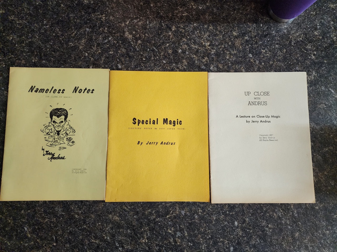 Jerry Andrus NOTES Bundle - All 3 SIGNED