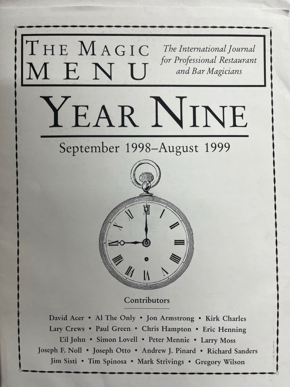 The Magic Menu YEAR 9 - Jim Sisti