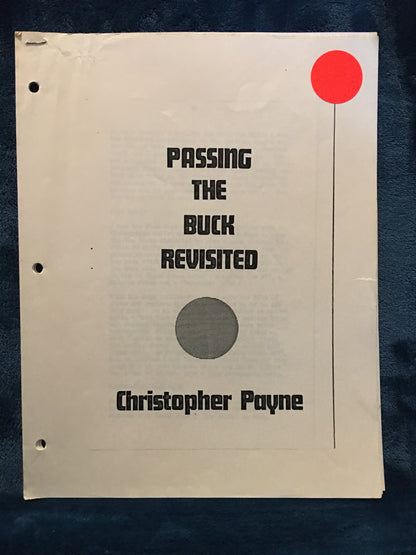 Passing the Buck Revisited - Christopher Payne