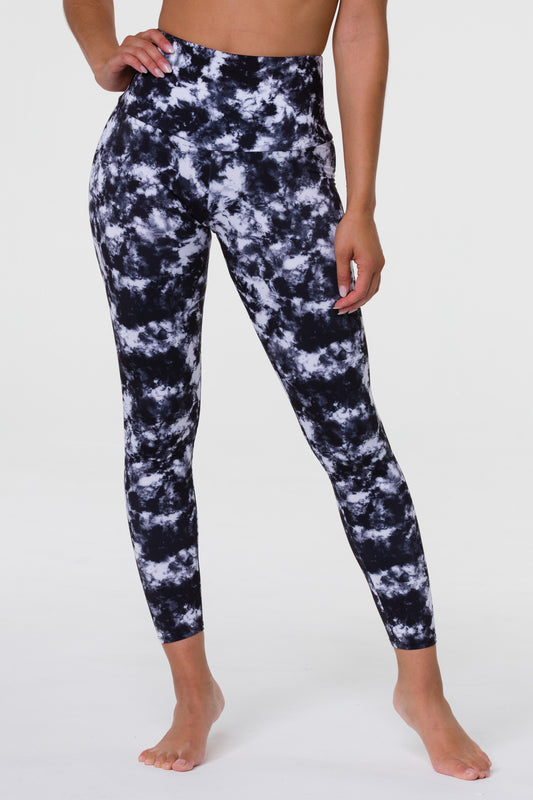 High Rise Legging - Black Tie Dye – Onzie