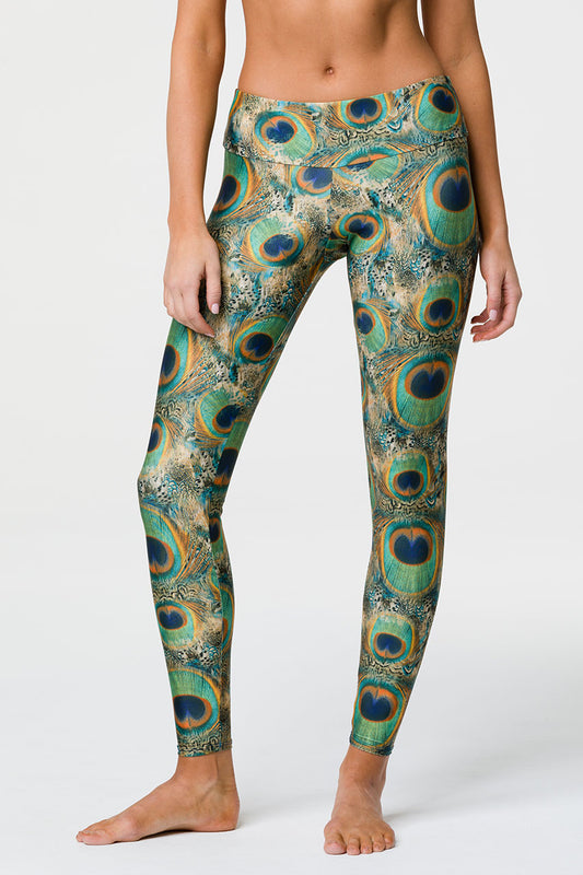 peacock leggings yoga